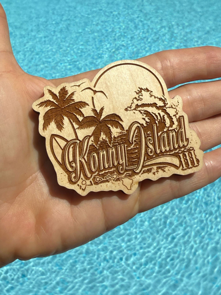 *NEU* Holzmagnet " Konny Island III " Design